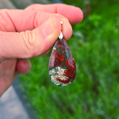 Pendentif en Agate mousse - n°1