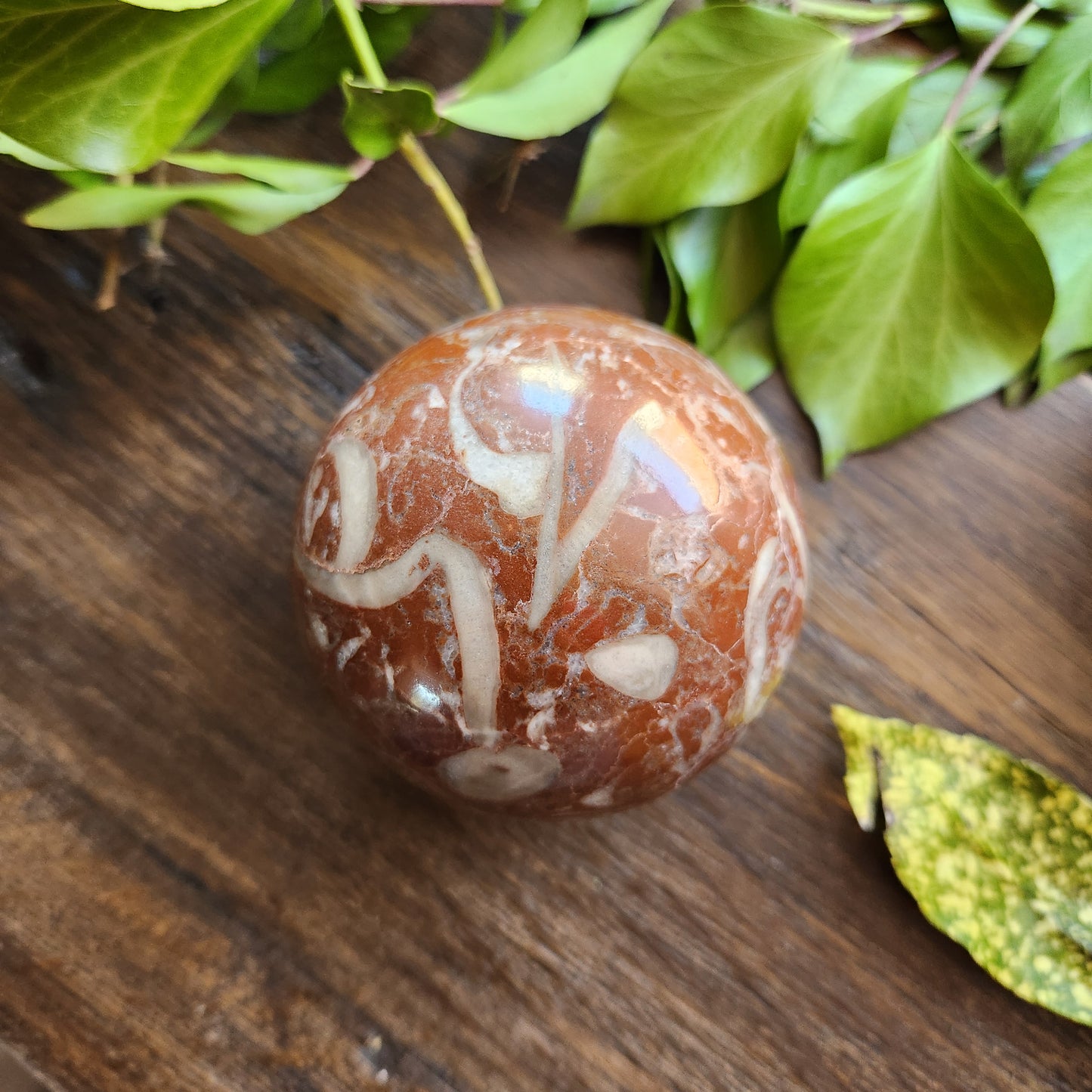 Sphère en Jaspe coquille rouge - n°2