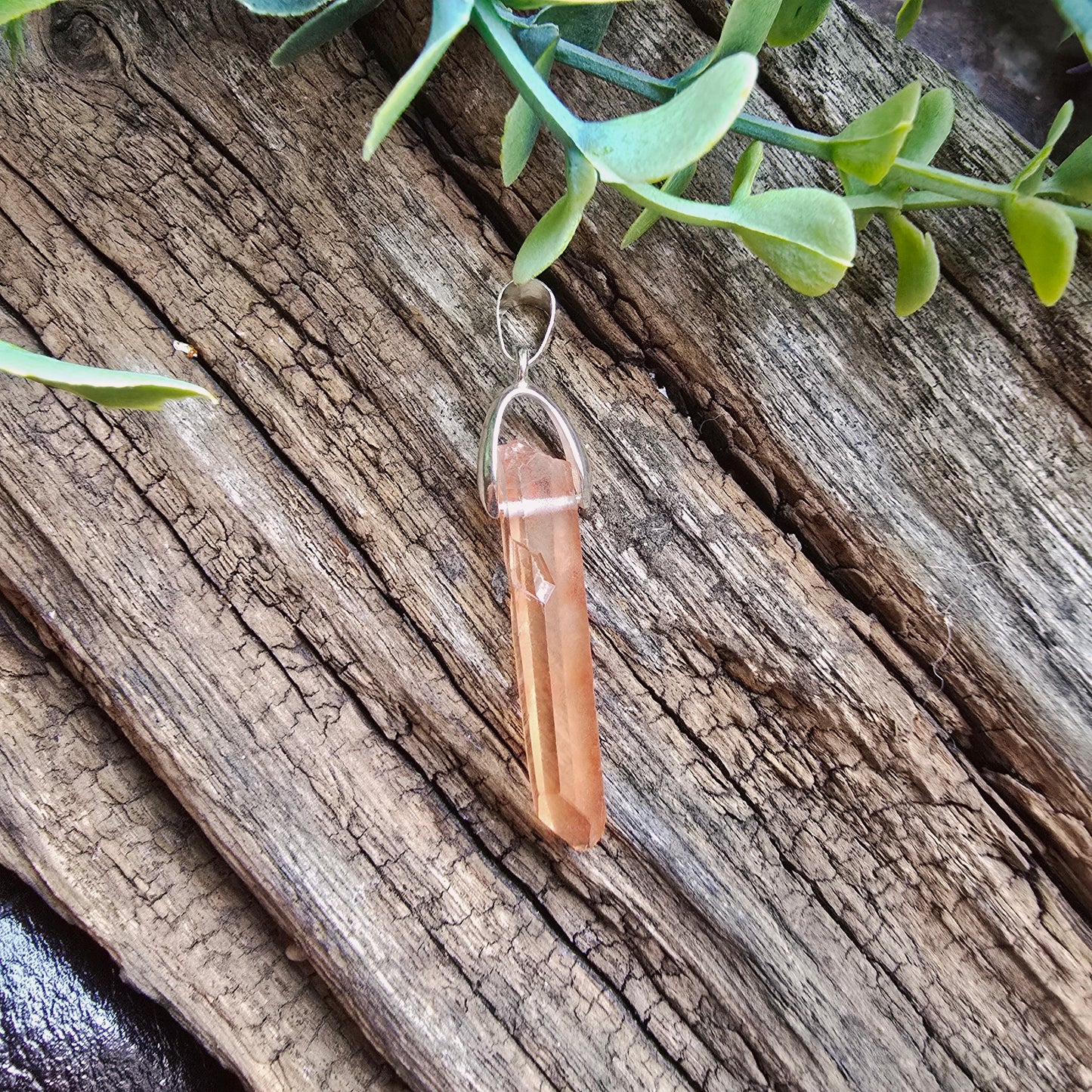 Pendentif en Cristal de Quartz rose - n°1