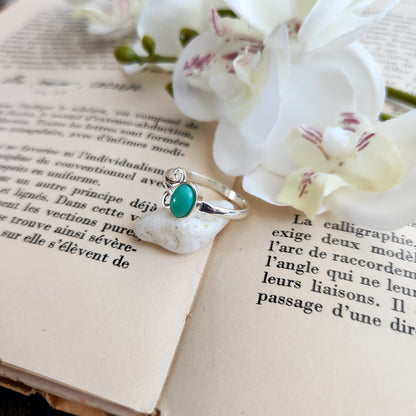 Bague réglable Vénus - Aventurine - Argent 925