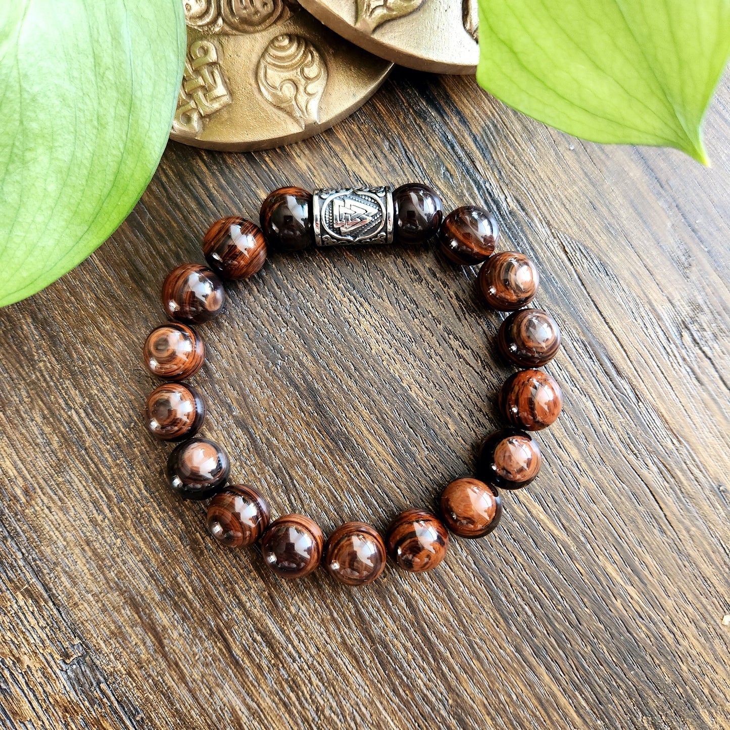 Bracelet en Obsidienne Acajou - 12mm