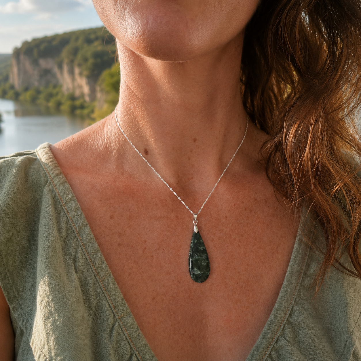 Pendentif en Séraphinite - n°1
