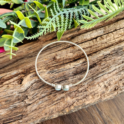 Jonc en Larimar - Argent 925