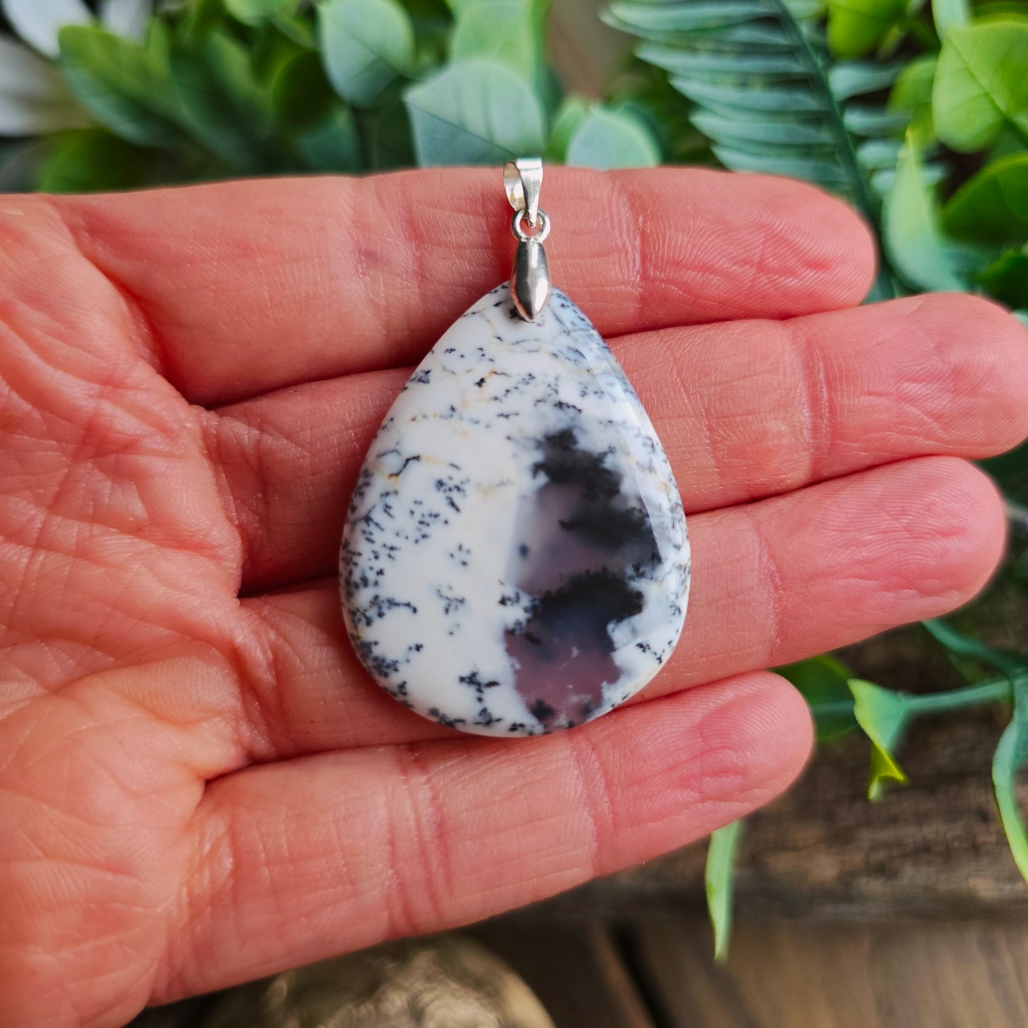 Pendentif en Agate dendritique - n°1