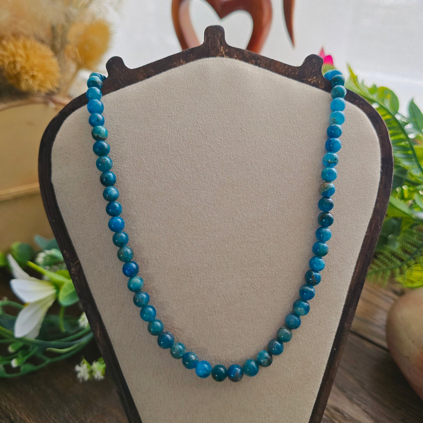 Collier en Apatite bleue