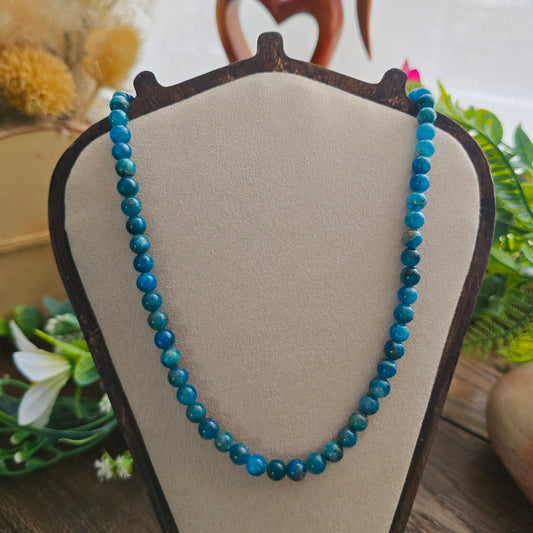 Collier en Apatite bleue