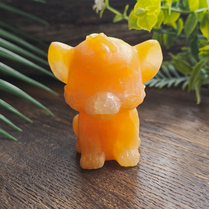 Simba en Calcite orange - 5,5cm