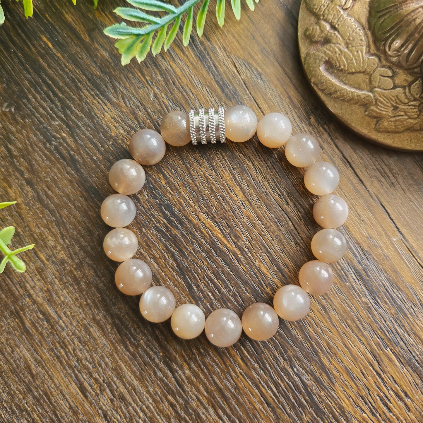 Bracelet en Pierre de Lune - 10mm