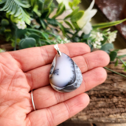 Pendentif en Agate dendritique - n°1