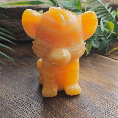 Simba en Calcite orange - 9cm