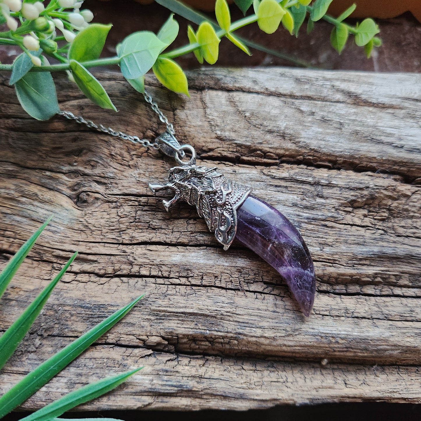 Pendentif Dent de loup en Améthyste