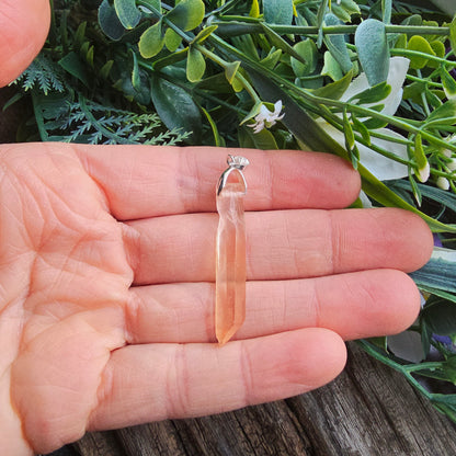 Pendentif en Cristal de Quartz rose - n°6