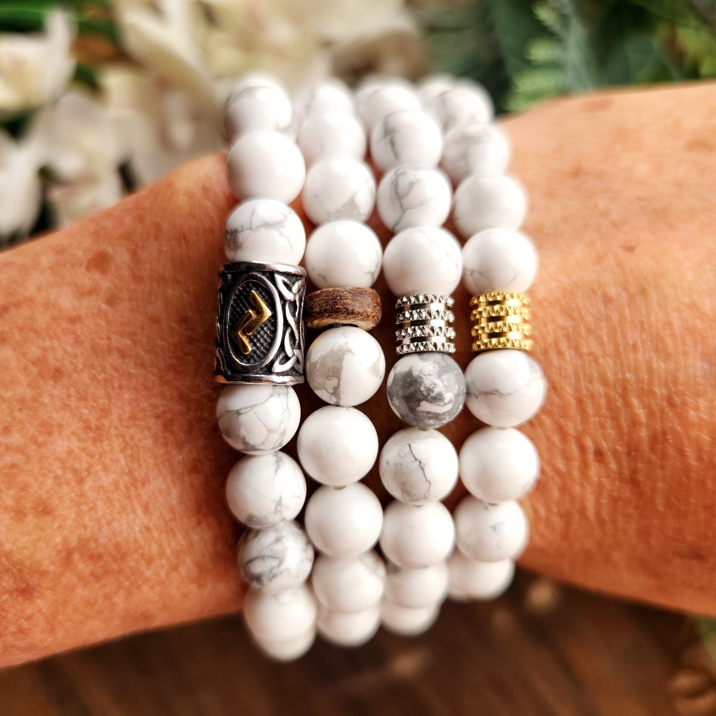 Bracelet en Howlite - 8mm