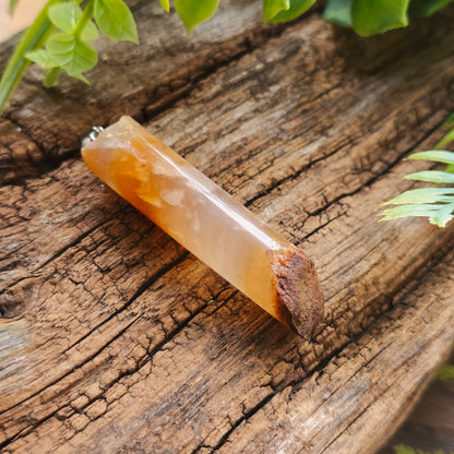 Pendentif Totem en Agate miel