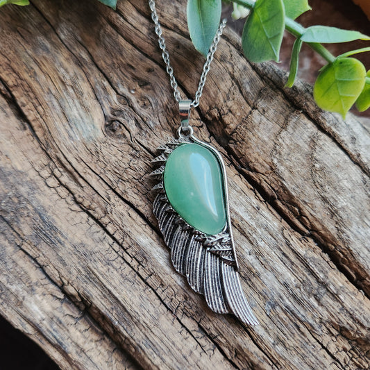Pendentif Aile d'ange en Aventurine
