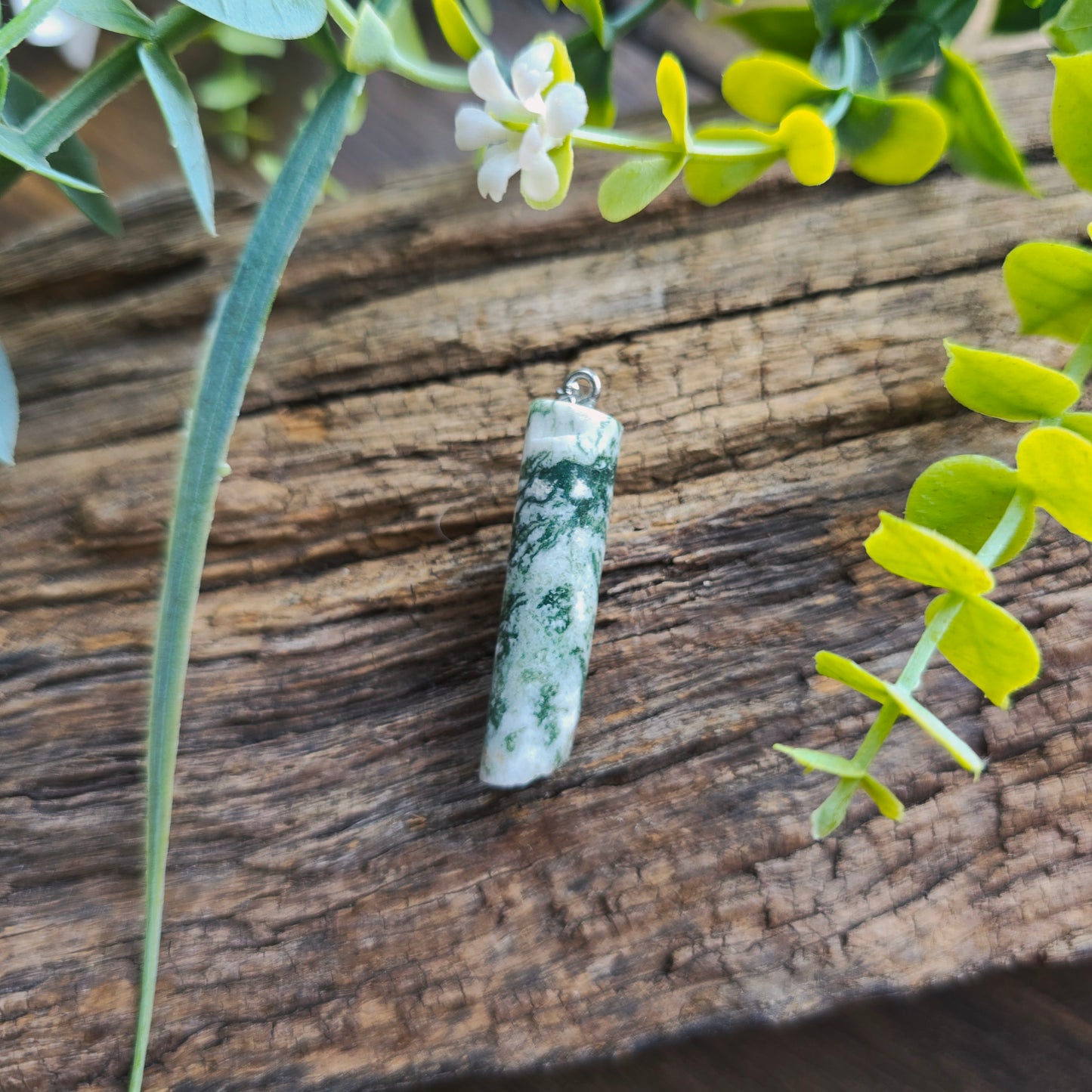 Pendentif Totem en Agate arbre - n°1