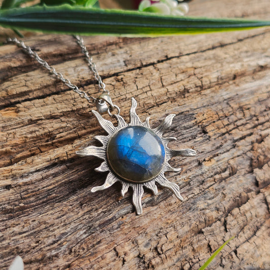 Pendentif soleil en Labradorite - n°2