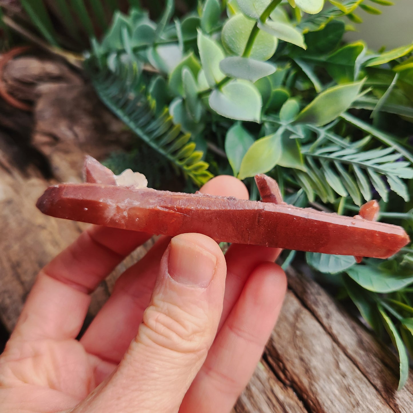 Quartz hématoïde sur quartz biterminé - n°2