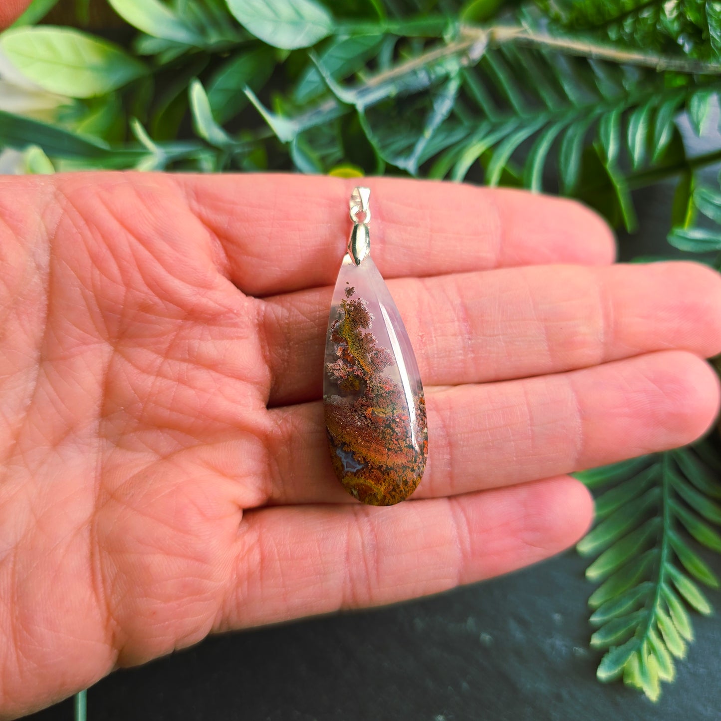 Pendentif en Agate mousse - n°9