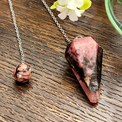Pendule en Rhodonite