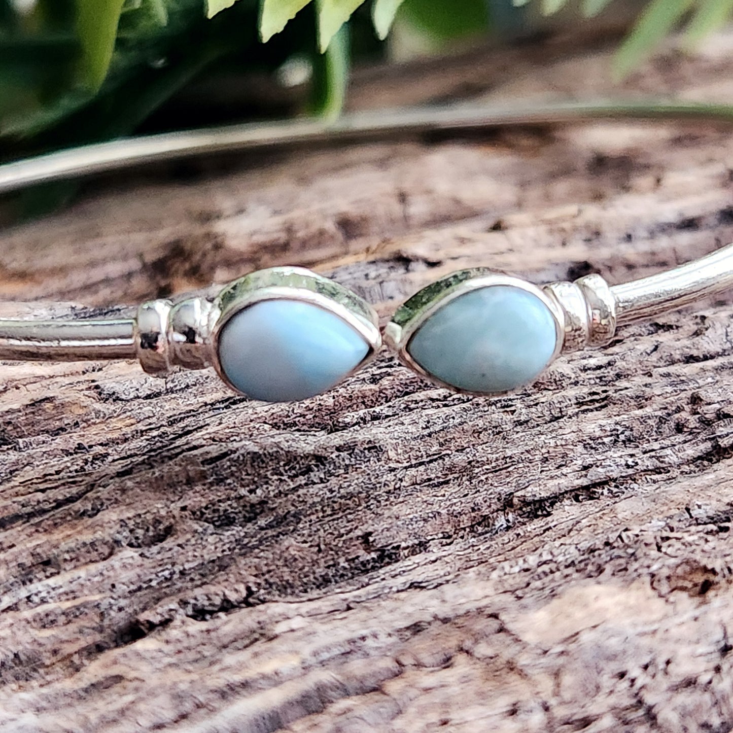 Jonc en Larimar - Argent 925