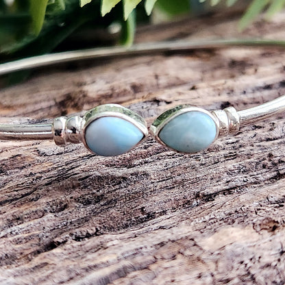 Jonc en Larimar - Argent 925