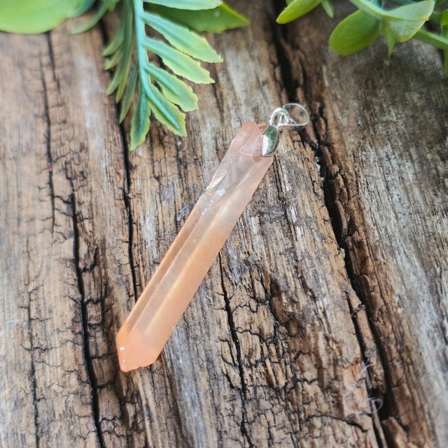 Pendentif en Cristal de Quartz rose - n°6