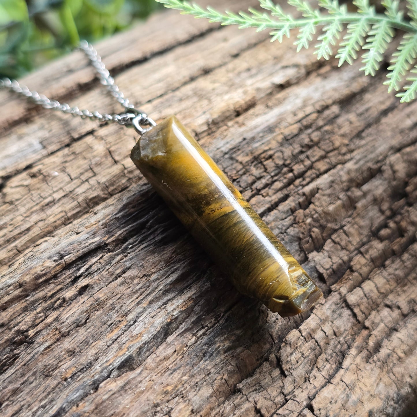 Pendentif Totem en Oeil de tigre - n°2