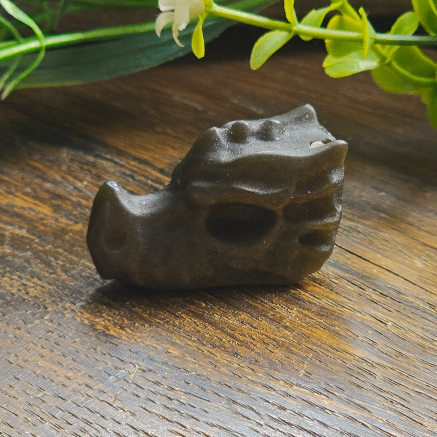 Têtes de dragon sculptées
