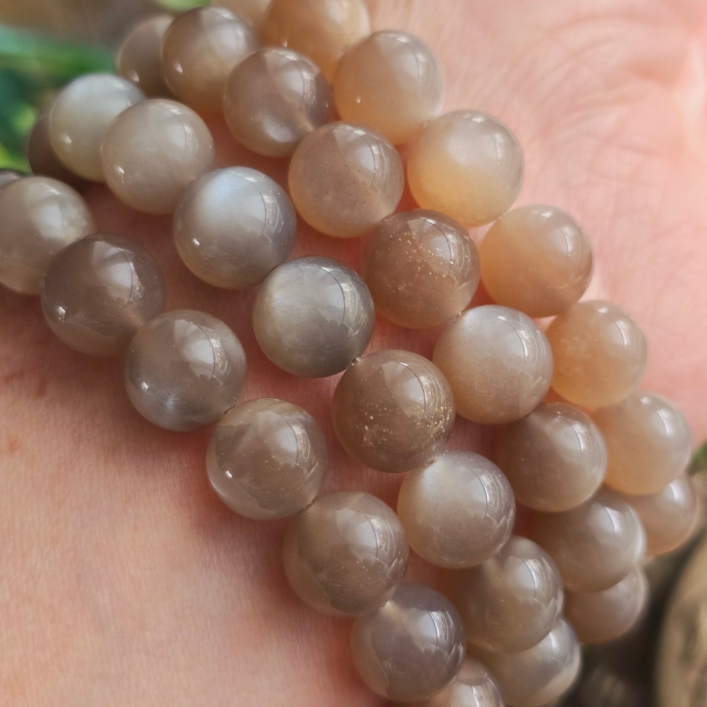 Bracelet en Pierre de Lune - 10mm