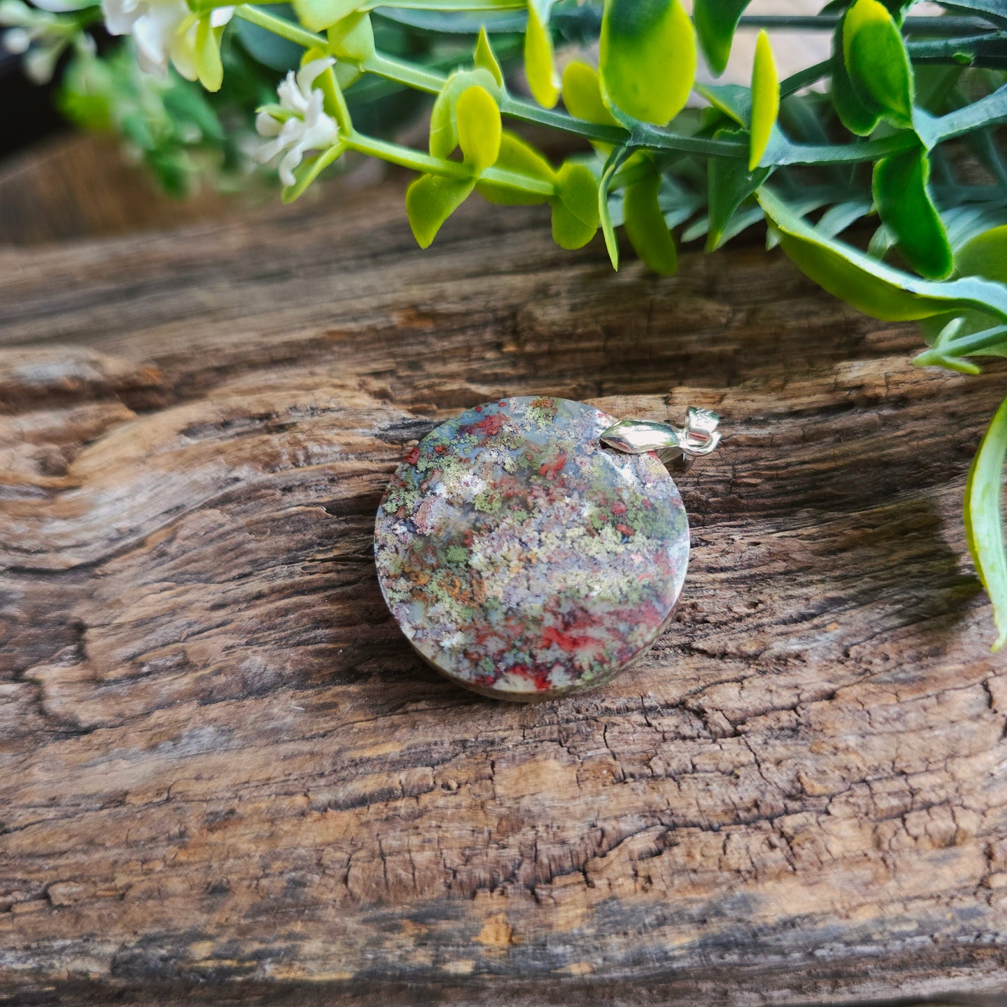 Pendentif en Agate mousse - n°1