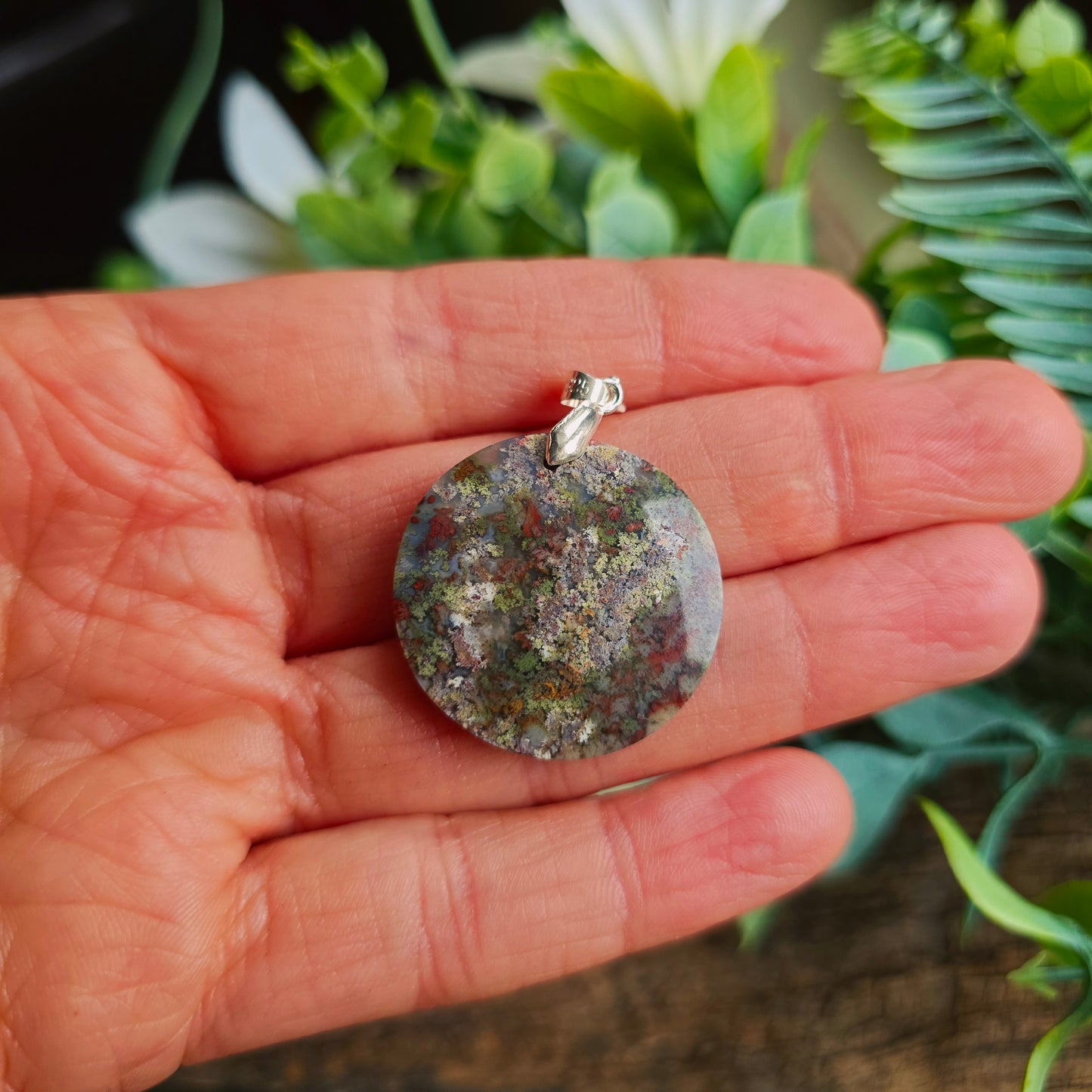 Pendentif en Agate mousse - n°1