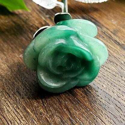 Rose en Aventurine verte