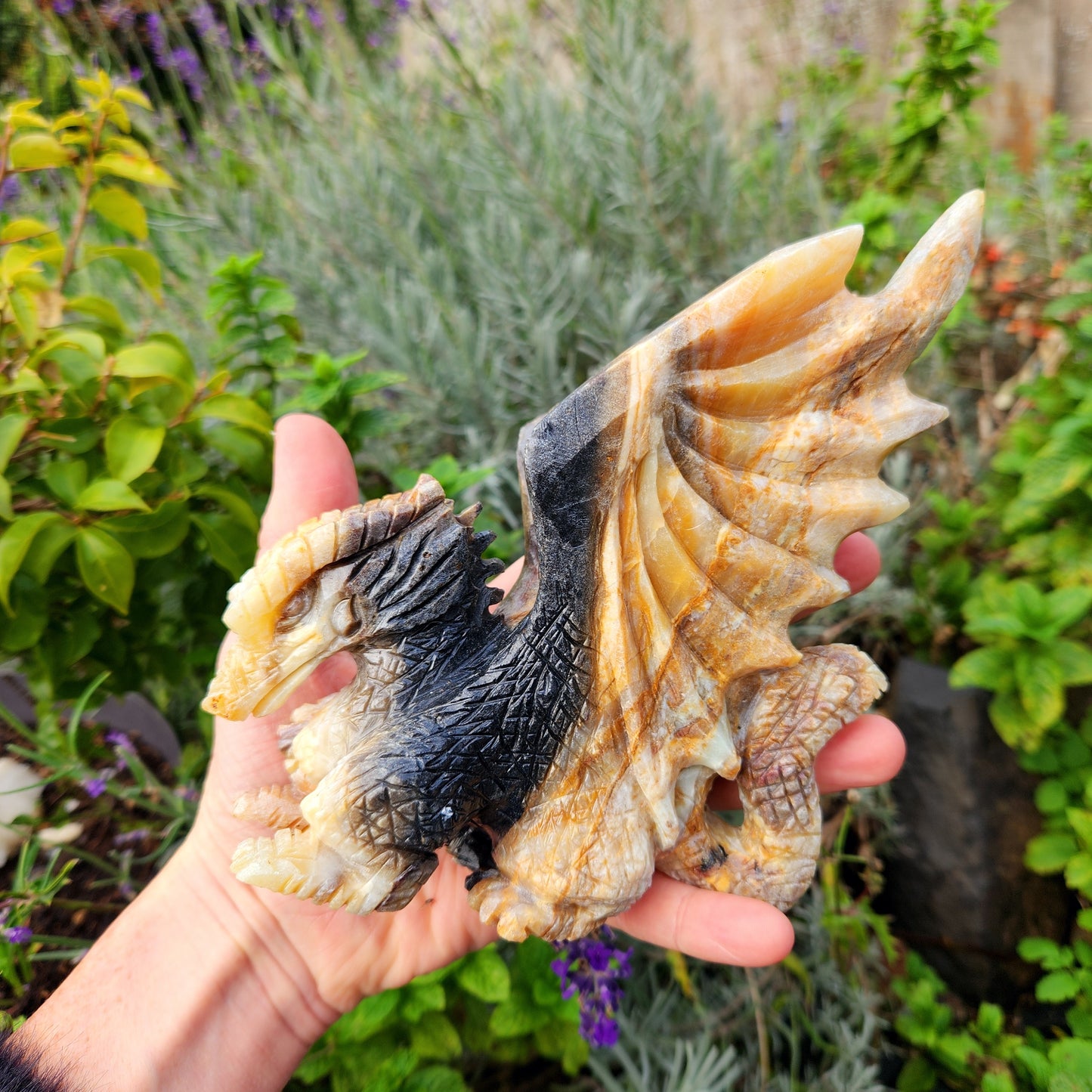 Sculpture de Dragon en Jaspe - n°1