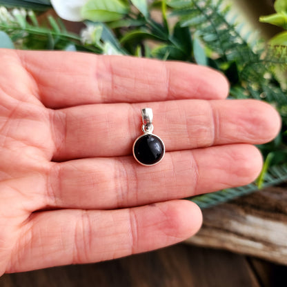 Médaillon en Obsidienne noire
