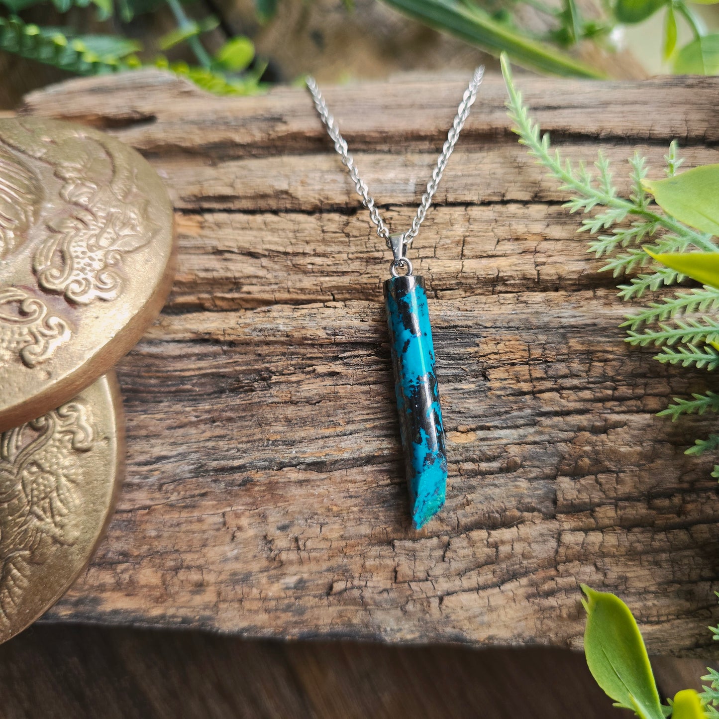 Pendentif Totem en Turquoise - n°1