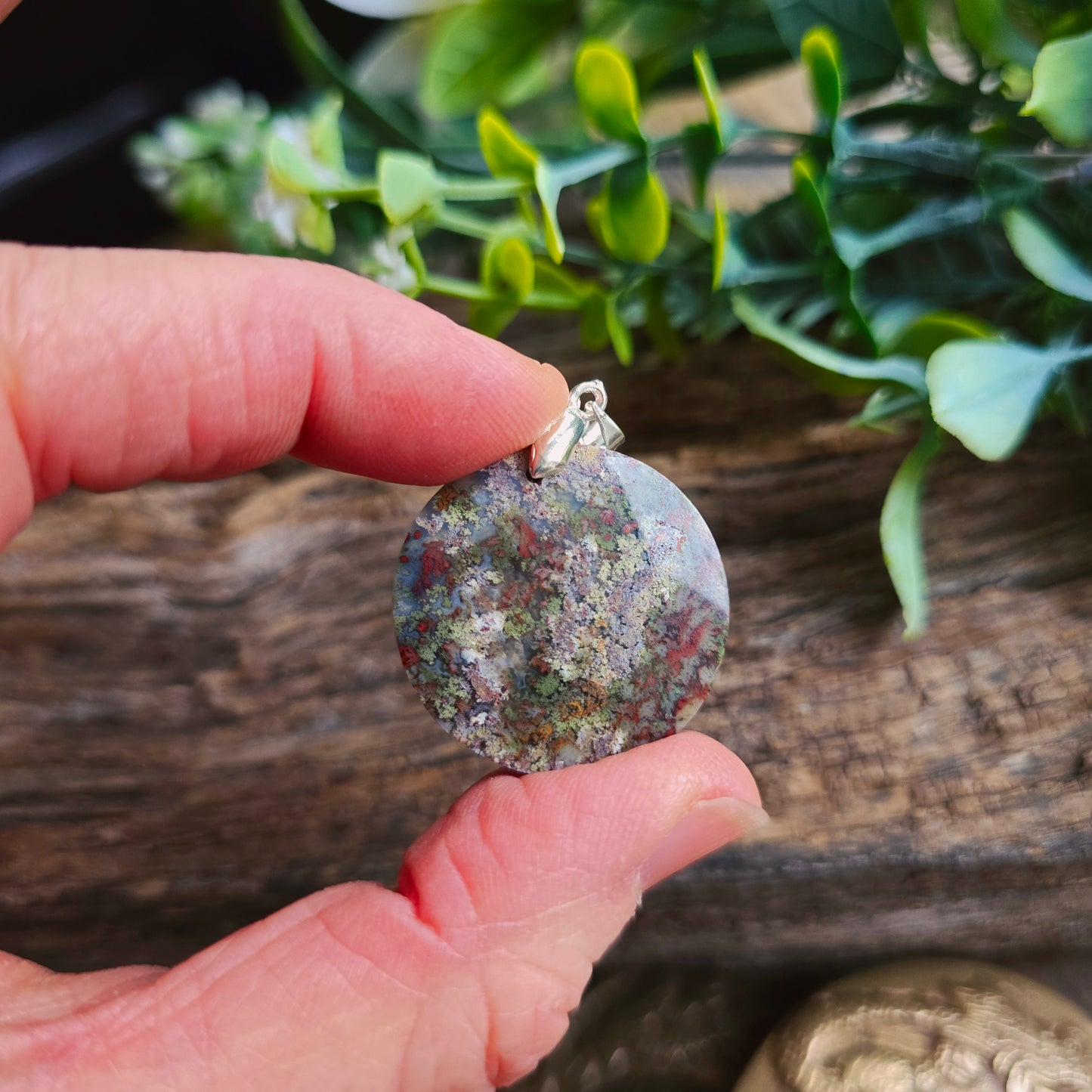 Pendentif en Agate mousse - n°1