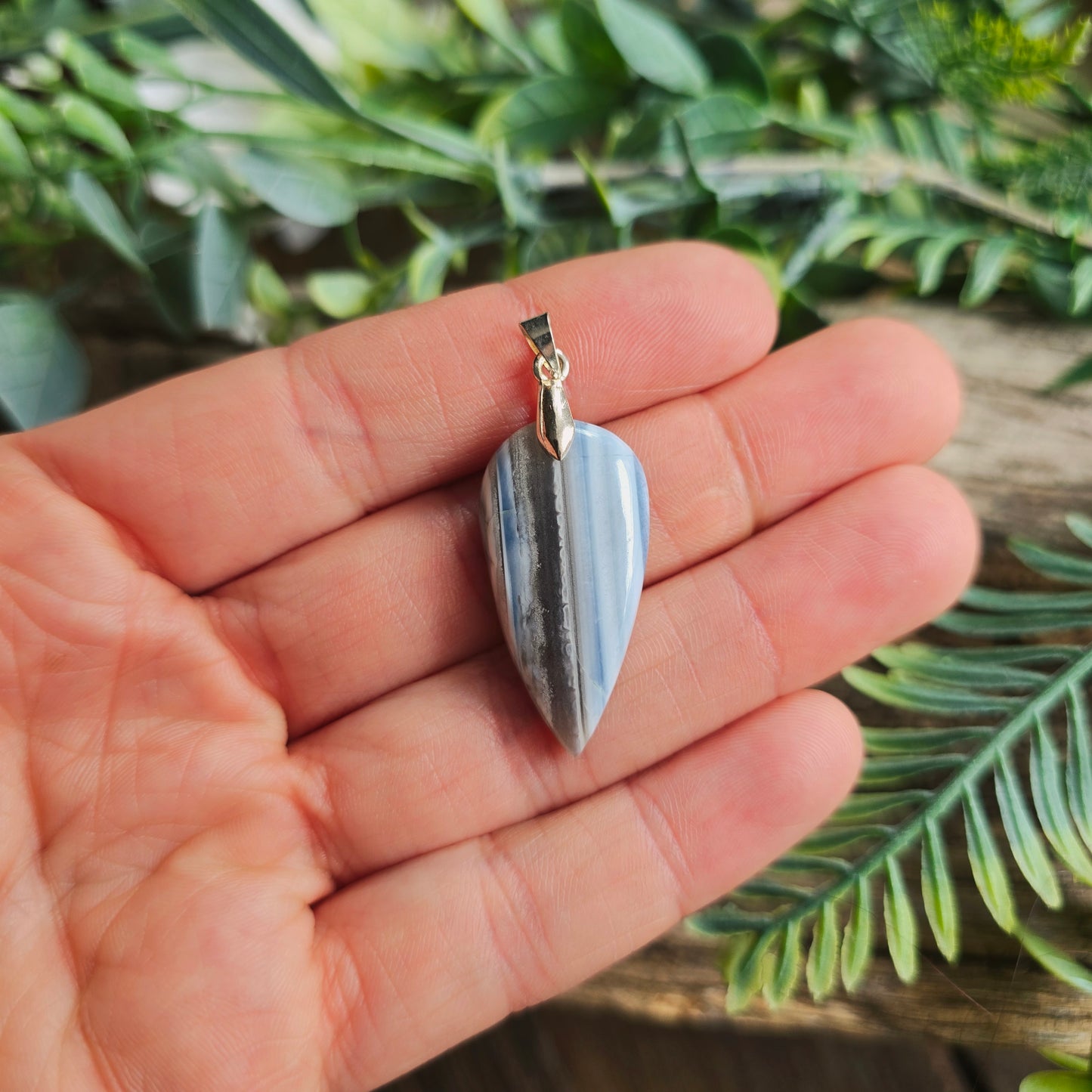 Pendentif en Opale bleue owyhee - n°3