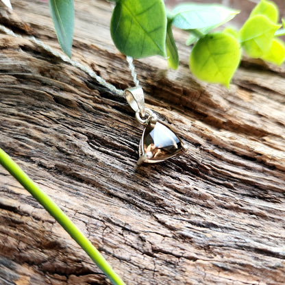 Pendentif en Quartz fumé facetté n°1 + chaîne Argent