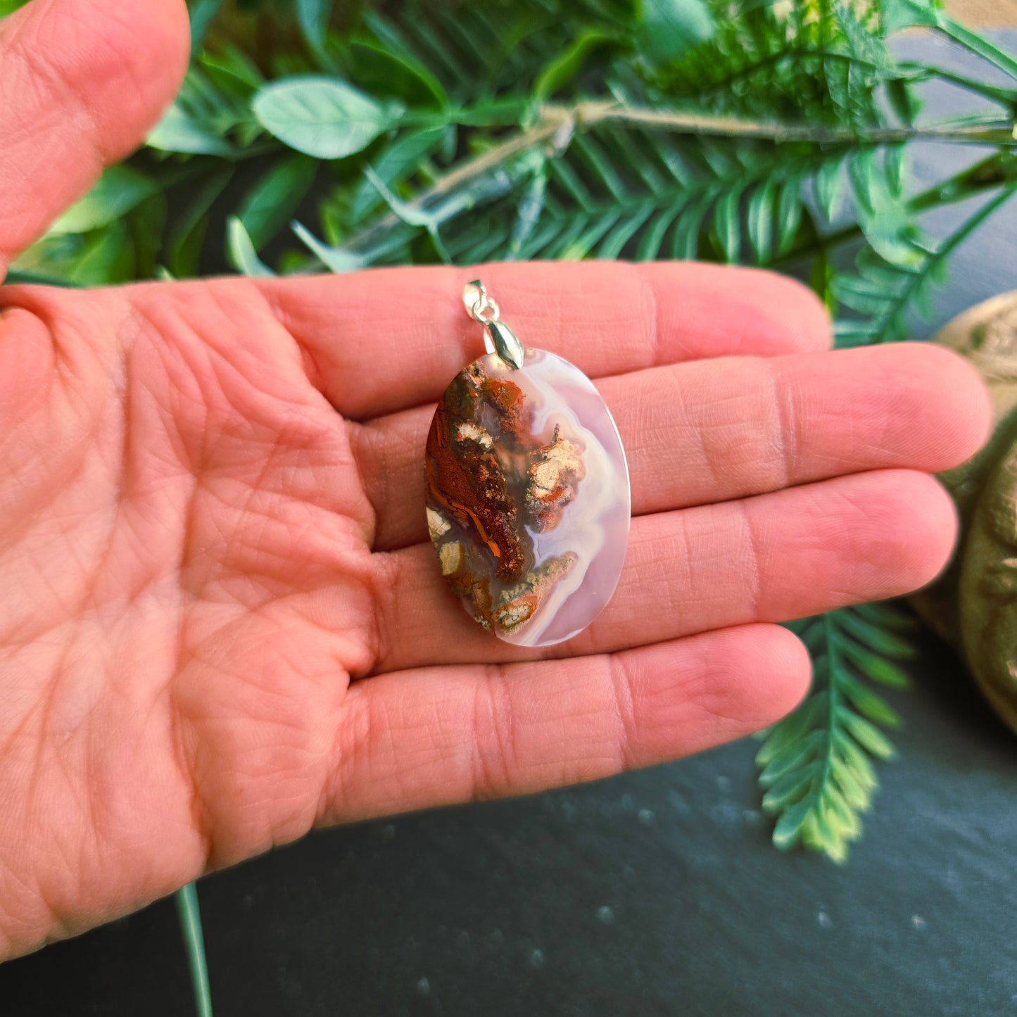 Pendentif en Agate mousse - n°3