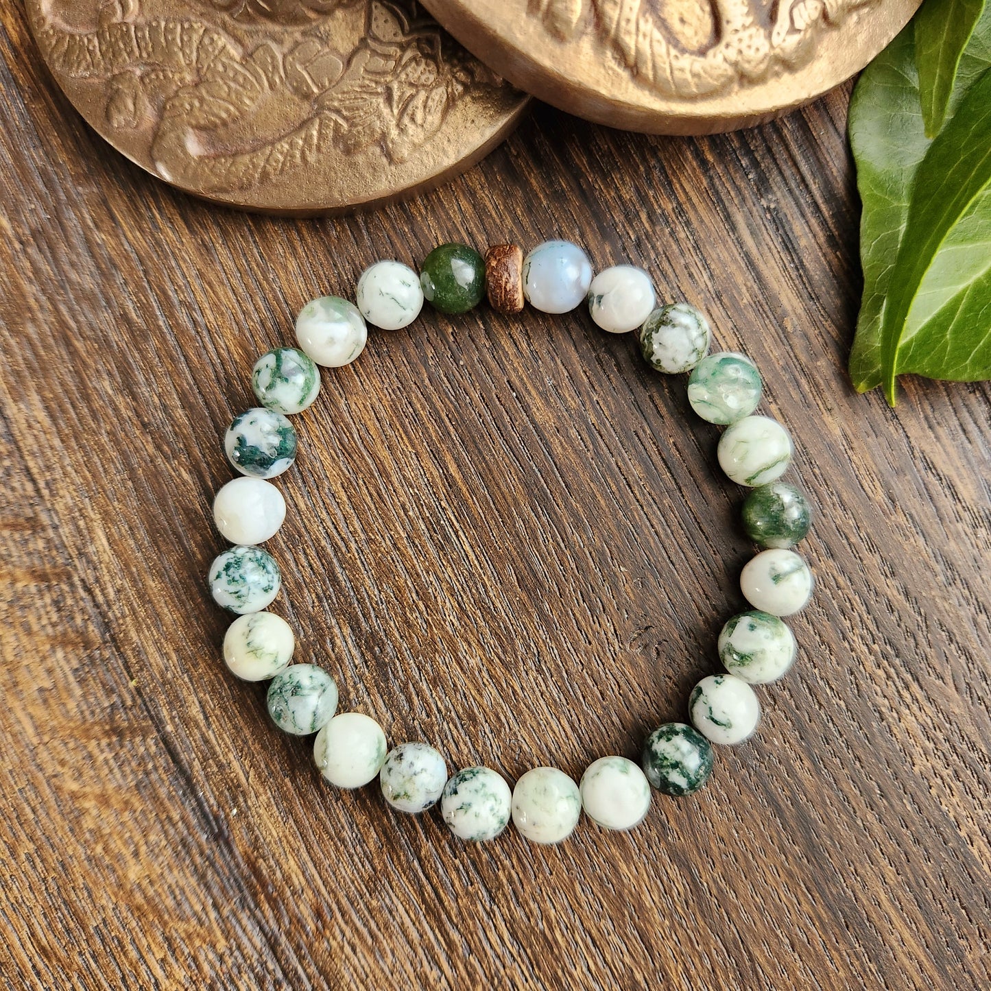 Bracelet en Agate arbre - 8mm