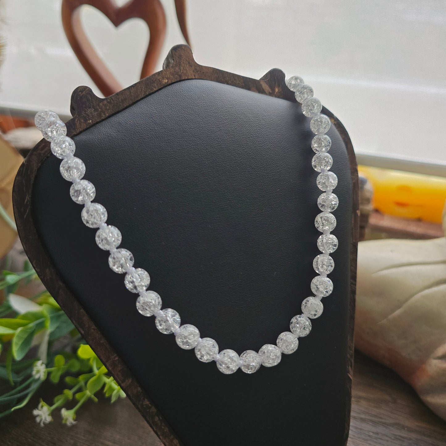 Collier en Cristal de roche craquelé