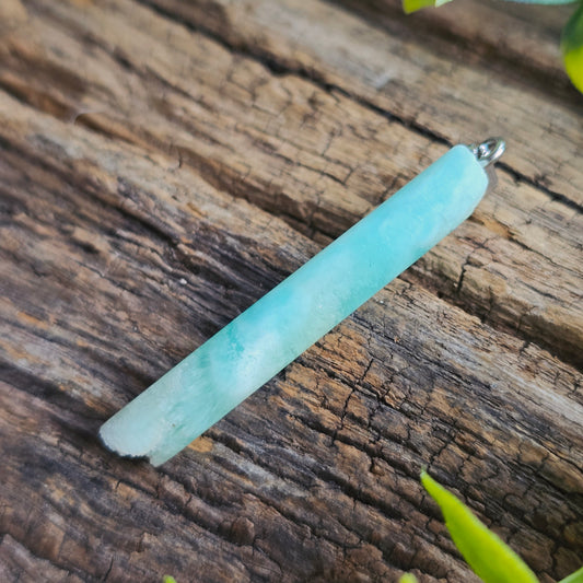 Pendentif Totem en Aragonite bleue - n°2