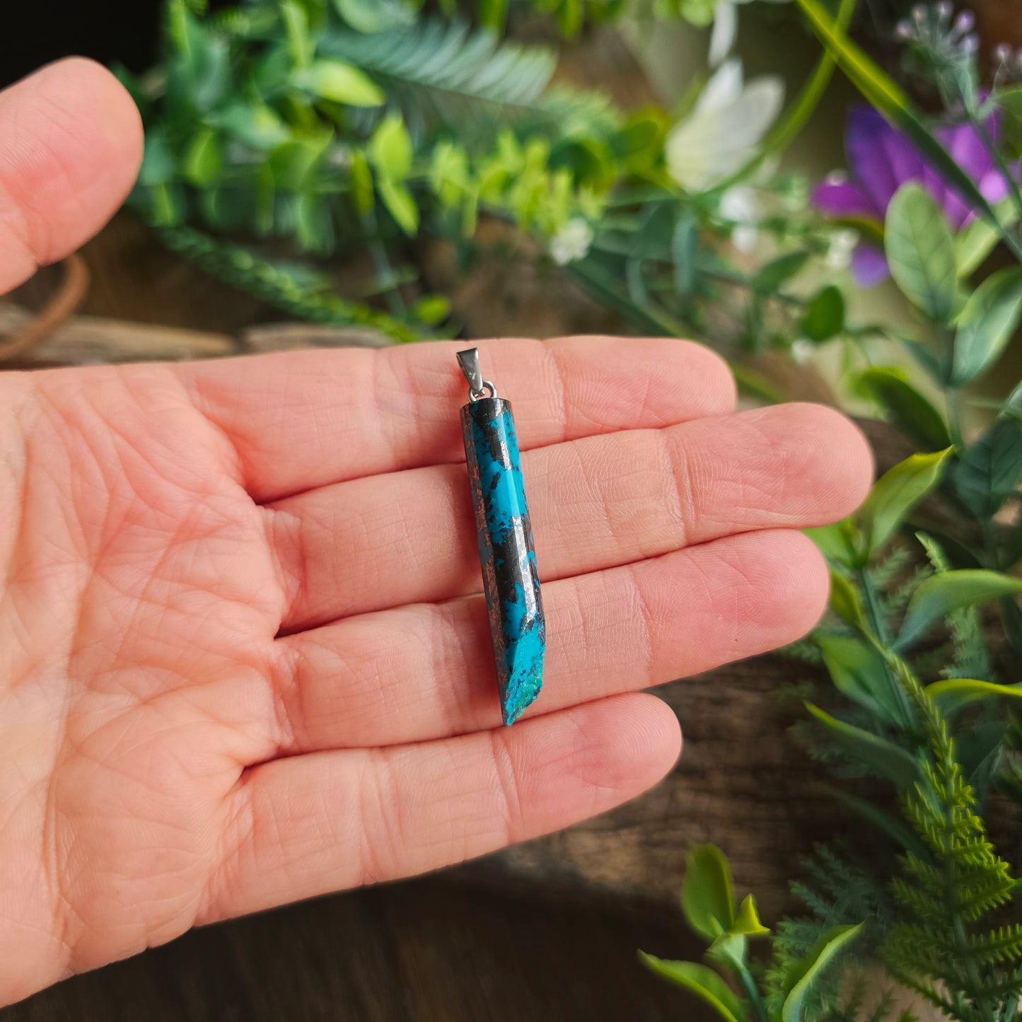 Pendentif Totem en Turquoise - n°1