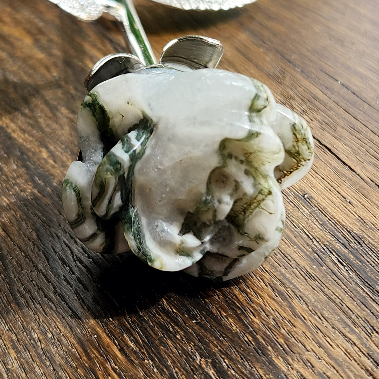 Rose en Agate Arbre
