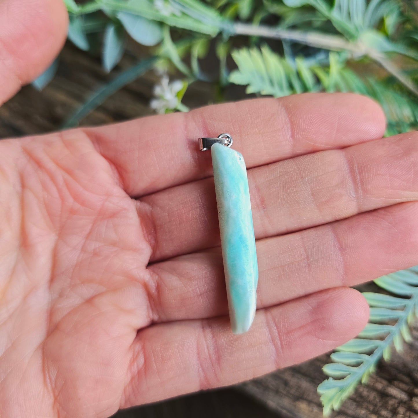 Pendentif Totem en Aragonite bleue - n°4