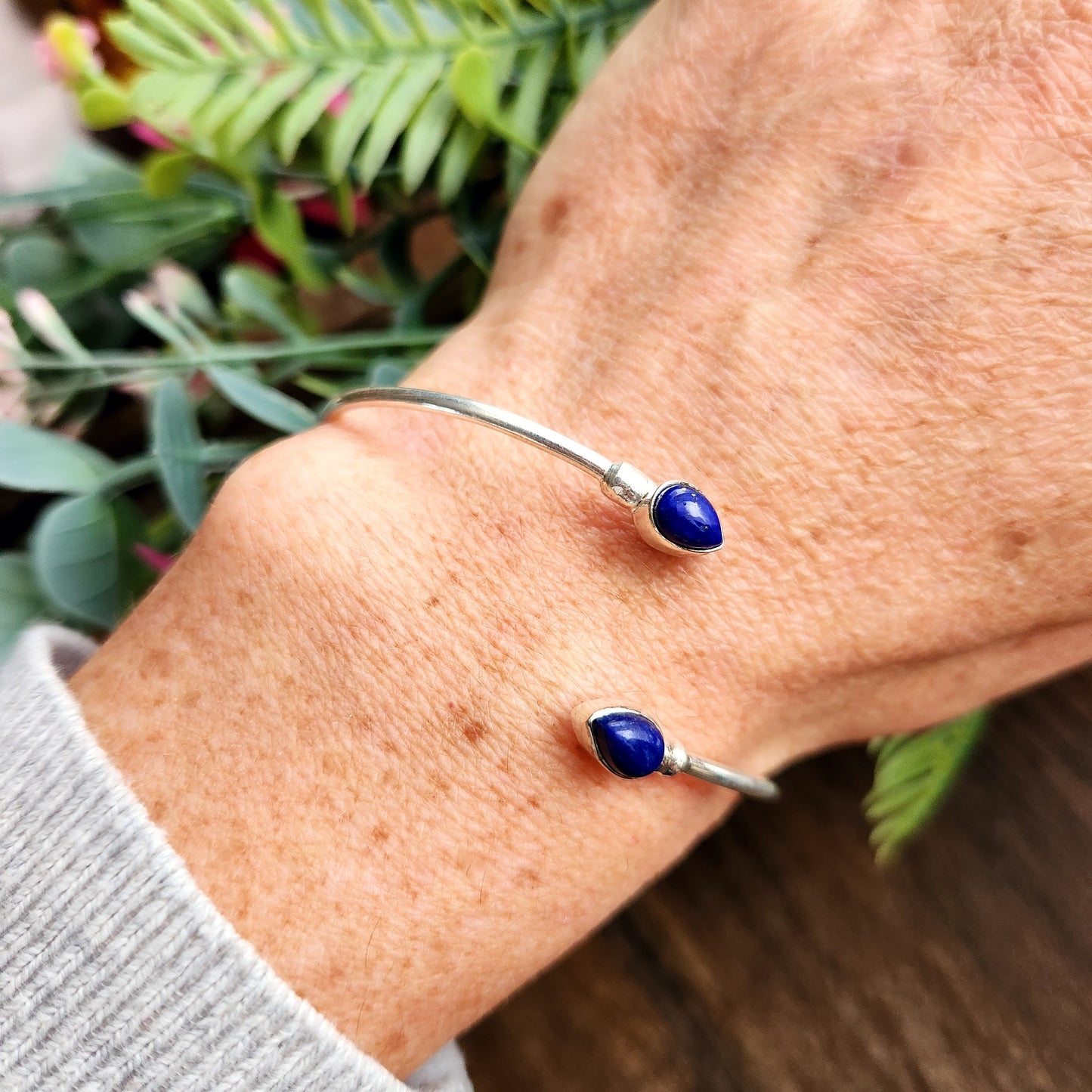 Jonc en Lapis Lazuli - Argent 925