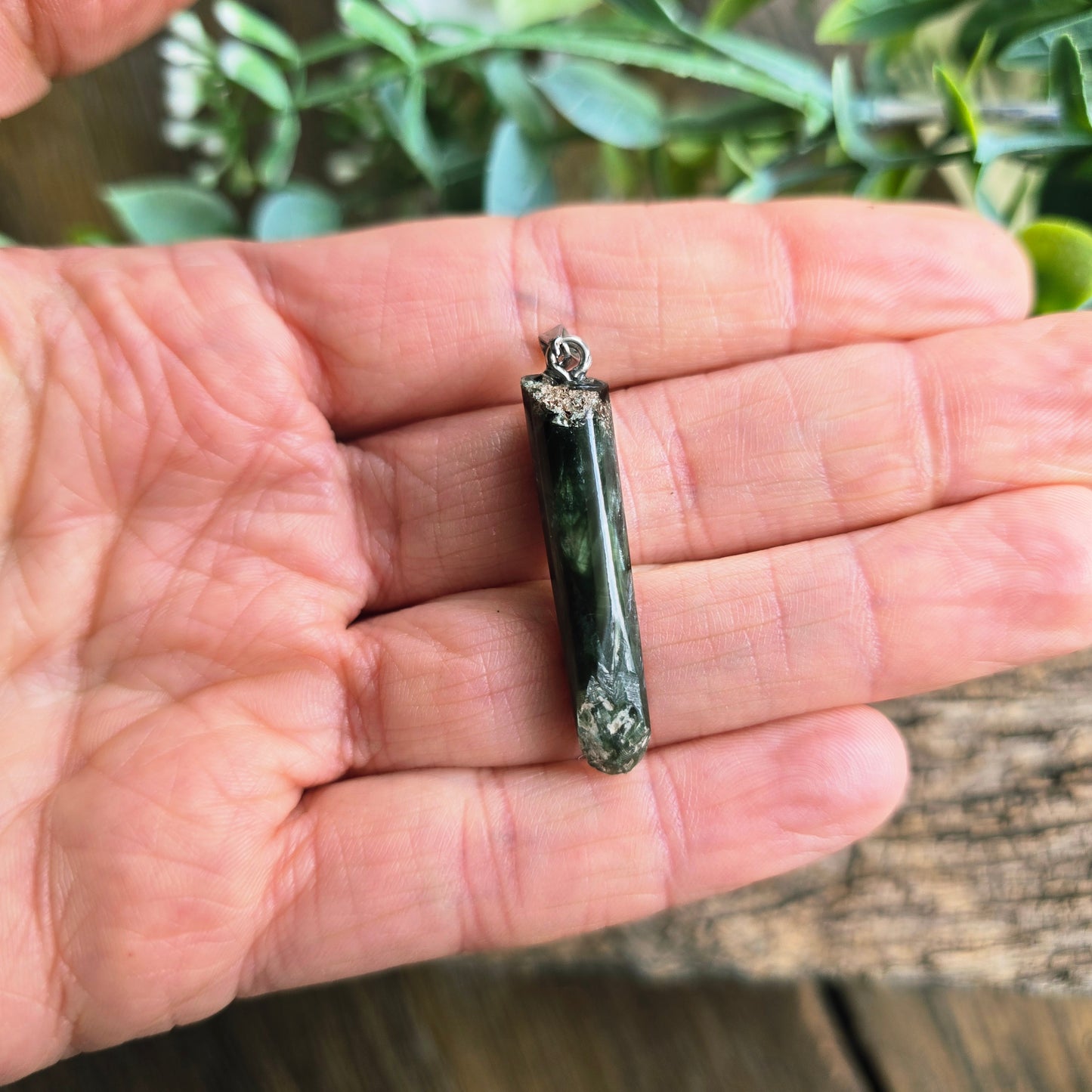 Pendentif Totem en Séraphinite - n°4