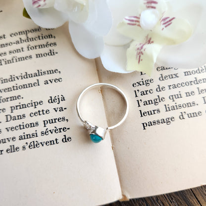 Bague réglable Vénus - Turquoise - Argent 925