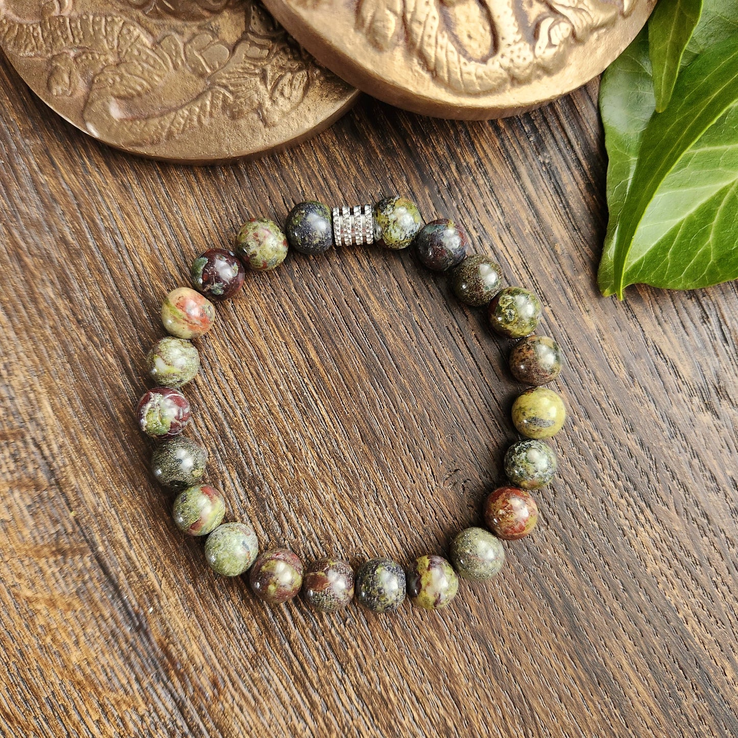Bracelet en Jaspe Sang de dragon - 8mm